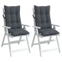 Kissen für Hochlehner, 2 Stück, anthrazitgrauer Oxford-Stoff von , Kissen für Stühle und Sofas - Ref: Foro24-377602, Preis: 5...