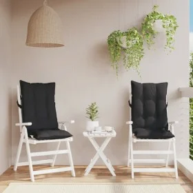 Cojines de silla con respaldo alto 2 uds tela Oxford negro de , Cojines para sillas y sofás - Ref: Foro24-377623, Precio: 58,...