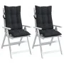 Cojines de silla con respaldo alto 2 uds tela Oxford negro de , Cojines para sillas y sofás - Ref: Foro24-377623, Precio: 61,...