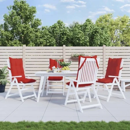 Stuhlkissen für hohe Rückenlehne, 4 Stück, Oxford-Stoff, Rot von , Kissen für Stühle und Sofas - Ref: Foro24-377621, Preis: 8...