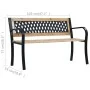 Banco de jardín de madera 120 cm de vidaXL, Bancos de jardín - Ref: Foro24-47944, Precio: 79,34 €, Descuento: %