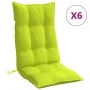 High back chair cushions 6 pcs glossy green Oxford fabric by , Cushions for chairs and sofas - Ref: Foro24-377637, Price: 122...