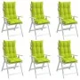 High back chair cushions 6 pcs glossy green Oxford fabric by , Cushions for chairs and sofas - Ref: Foro24-377637, Price: 122...
