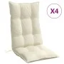 Kissen für Hochlehner, 4 Stück, cremefarbener Oxford-Stoff von , Kissen für Stühle und Sofas - Ref: Foro24-377609, Preis: 83,...