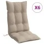 High back chair cushions 6 pcs gray taupe Oxford fabric by , Cushions for chairs and sofas - Ref: Foro24-377628, Price: 153,8...