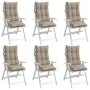 High back chair cushions 6 pcs gray taupe Oxford fabric by , Cushions for chairs and sofas - Ref: Foro24-377628, Price: 153,8...