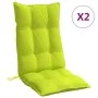 High back chair cushions 2 pcs glossy green Oxford fabric by , Cushions for chairs and sofas - Ref: Foro24-377635, Price: 50,...