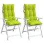 High back chair cushions 2 pcs glossy green Oxford fabric by , Cushions for chairs and sofas - Ref: Foro24-377635, Price: 50,...