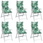 High back chair cushions 6 pcs Oxford fabric printed leaves by , Cushions for chairs and sofas - Ref: Foro24-377640, Price: 1...
