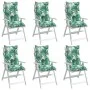 High back chair cushions 6 pcs Oxford fabric printed leaves by , Cushions for chairs and sofas - Ref: Foro24-377640, Price: 1...