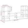 Mueble de TV madera de ingeniería marrón roble 206,5x28,5x95 cm de , Muebles TV - Ref: Foro24-842485, Precio: 93,91 €, Descue...