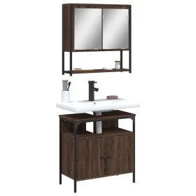 2-teiliges Badezimmermöbel-Set aus eichenbraunem Sperrholz von , Badezimmermöbel - Ref: Foro24-3214659, Preis: 97,08 €, Rabat...