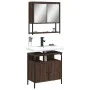 Set de muebles baño 2 pzas madera contrachapada marrón roble de , Muebles de baño - Ref: Foro24-3214659, Precio: 96,67 €, Des...