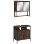 Set de muebles baño 2 pzas madera contrachapada marrón roble de , Muebles de baño - Ref: Foro24-3214659, Precio: 96,67 €, Des...