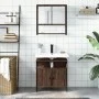 Set de muebles baño 2 pzas madera contrachapada marrón roble de , Muebles de baño - Ref: Foro24-3214659, Precio: 96,67 €, Des...