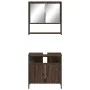 Set de muebles baño 2 pzas madera contrachapada marrón roble de , Muebles de baño - Ref: Foro24-3214659, Precio: 96,67 €, Des...