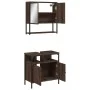 Set de muebles baño 2 pzas madera contrachapada marrón roble de , Muebles de baño - Ref: Foro24-3214659, Precio: 96,67 €, Des...