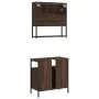 Set de muebles baño 2 pzas madera contrachapada marrón roble de , Muebles de baño - Ref: Foro24-3214659, Precio: 96,67 €, Des...