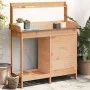 Potting table with fir wood cabinet 110.5x45x124.5 cm by , Pot stands - Ref: Foro24-156344, Price: 161,89 €, Discount: %