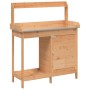 Pflanztisch mit Schrank aus Tannenholz, 110,5 x 45 x 124,5 cm von , Topfständer - Ref: Foro24-156344, Preis: 172,50 €, Rabatt: %