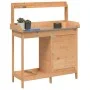 Potting table with fir wood cabinet 110.5x45x124.5 cm by , Pot stands - Ref: Foro24-156344, Price: 161,89 €, Discount: %