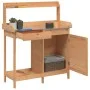 Pflanztisch mit Schrank aus Tannenholz, 110,5 x 45 x 124,5 cm von , Topfständer - Ref: Foro24-156344, Preis: 162,49 €, Rabatt: %