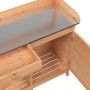 Pflanztisch mit Schrank aus Tannenholz, 110,5 x 45 x 124,5 cm von , Topfständer - Ref: Foro24-156344, Preis: 172,50 €, Rabatt: %