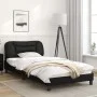 Bed frame with headboard black synthetic leather 100x200cm by , Beds and slatted bases - Ref: Foro24-3207981, Price: 132,24 €...