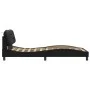 Bed frame with headboard black synthetic leather 100x200cm by , Beds and slatted bases - Ref: Foro24-3207981, Price: 132,24 €...