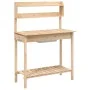 Potting table with sink fir wood 147.5x44x139.5 cm by , Pot stands - Ref: Foro24-156346, Price: 88,60 €, Discount: %