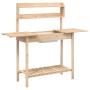 Pflanztisch mit Waschbecken aus Tannenholz 147,5x44x139,5 cm von , Topfständer - Ref: Foro24-156346, Preis: 90,23 €, Rabatt: %