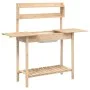 Potting table with sink fir wood 147.5x44x139.5 cm by , Pot stands - Ref: Foro24-156346, Price: 88,60 €, Discount: %