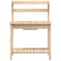 Pflanztisch mit Waschbecken aus Tannenholz 147,5x44x139,5 cm von , Topfständer - Ref: Foro24-156346, Preis: 90,23 €, Rabatt: %