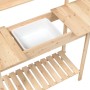 Pflanztisch mit Waschbecken aus Tannenholz 147,5x44x139,5 cm von , Topfständer - Ref: Foro24-156346, Preis: 90,23 €, Rabatt: %