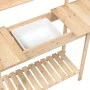 Potting table with sink fir wood 147.5x44x139.5 cm by , Pot stands - Ref: Foro24-156346, Price: 88,60 €, Discount: %