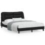 Estructura de cama con cabecero cuero sintético negro 140x190cm de , Camas y somieres - Ref: Foro24-3207995, Precio: 226,06 €...