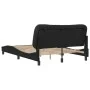 Bed frame with headboard black synthetic leather 140x190cm by , Beds and slatted bases - Ref: Foro24-3207995, Price: 243,91 €...