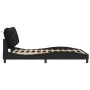 Bed frame with headboard black synthetic leather 140x190cm by , Beds and slatted bases - Ref: Foro24-3207995, Price: 243,91 €...