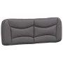 Bed frame with headboard gray synthetic leather 140x200cm by , Beds and slatted bases - Ref: Foro24-3208005, Price: 209,34 €,...