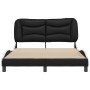 Black white synthetic leather headboard bed frame 140x200cm by , Beds and slatted bases - Ref: Foro24-3208007, Price: 227,73 ...