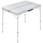 Klappbarer Campingtisch mit 2 weißen Aluminiumbänken von vidaXL, Campingmöbel - Ref: Foro24-48181, Preis: 94,45 €, Rabatt: %
