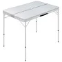 Mesa de camping plegable con 2 bancos aluminio blanco de vidaXL, Mobiliario de camping - Ref: Foro24-48181, Precio: 100,37 €,...