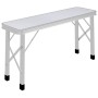 Klappbarer Campingtisch mit 2 weißen Aluminiumbänken von vidaXL, Campingmöbel - Ref: Foro24-48181, Preis: 94,45 €, Rabatt: %