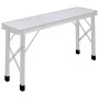 Mesa de camping plegable con 2 bancos aluminio blanco de vidaXL, Mobiliario de camping - Ref: Foro24-48181, Precio: 100,37 €,...