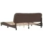 Estructura de cama cabecero cuero sintético marrón 180x200 cm de , Camas y somieres - Ref: Foro24-3208018, Precio: 265,95 €, ...
