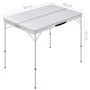 Mesa de camping plegable con 2 bancos aluminio blanco de vidaXL, Mobiliario de camping - Ref: Foro24-48181, Precio: 100,37 €,...
