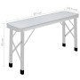 Mesa de camping plegable con 2 bancos aluminio blanco de vidaXL, Mobiliario de camping - Ref: Foro24-48181, Precio: 83,24 €, ...