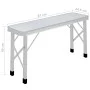 Mesa de camping plegable con 2 bancos aluminio blanco de vidaXL, Mobiliario de camping - Ref: Foro24-48181, Precio: 100,37 €,...