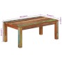 Recycled solid wood coffee table 100x55x40 cm by , Coffee table - Ref: Foro24-356252, Price: 142,79 €, Discount: %