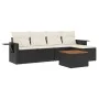 6-piece garden sofa set and black synthetic rattan cushions by , Garden sets - Ref: Foro24-3256868, Price: 347,68 €, Discount: %